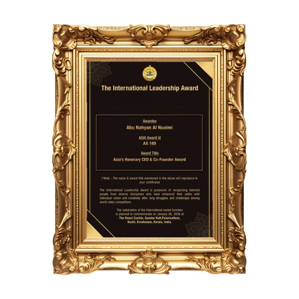 Asia Honorary CEO & Co-founder Award for Abu Nahyan Al Nuaimi