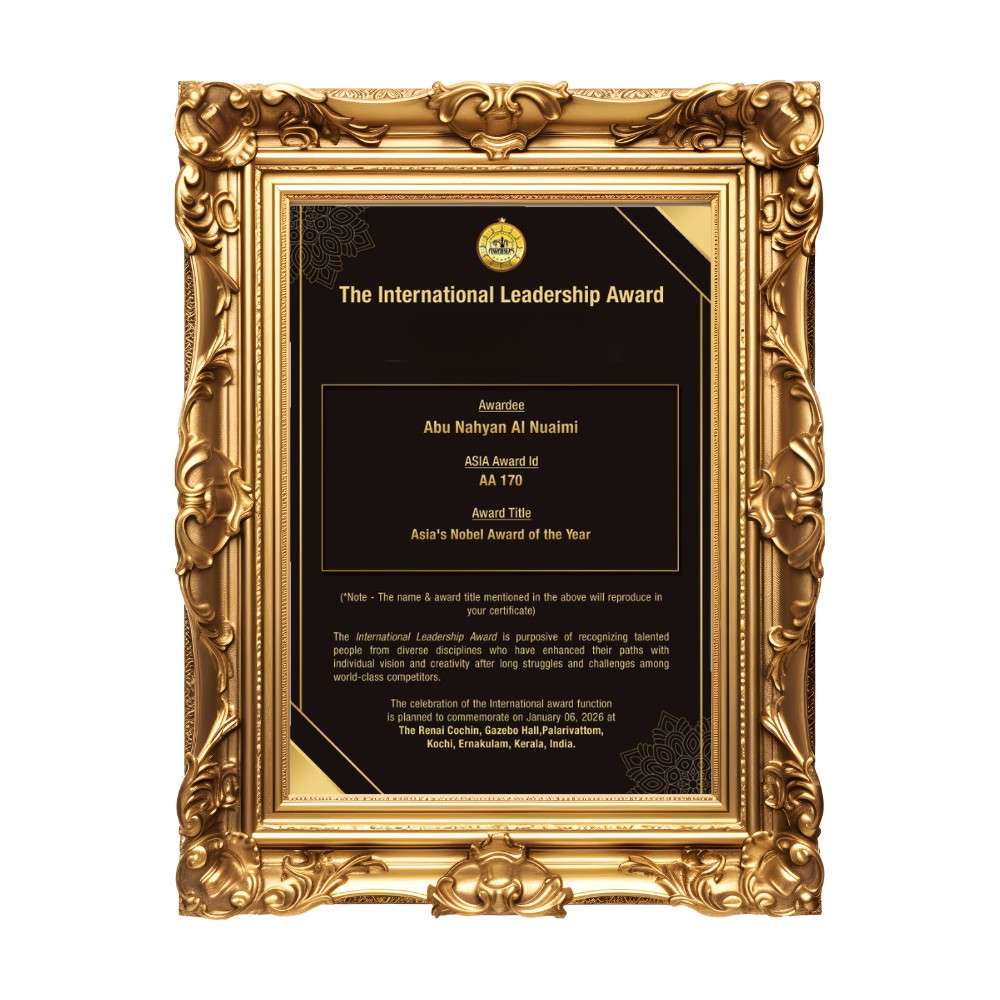 Asia Noble Award for Abu Nahyan Al Nuaimi